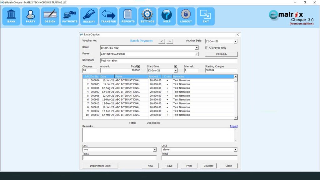 cheque printing software in uae